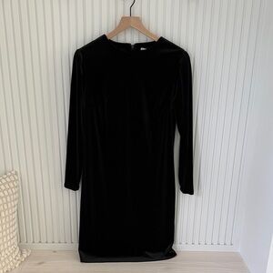 Elegant Black Velvet Dress
